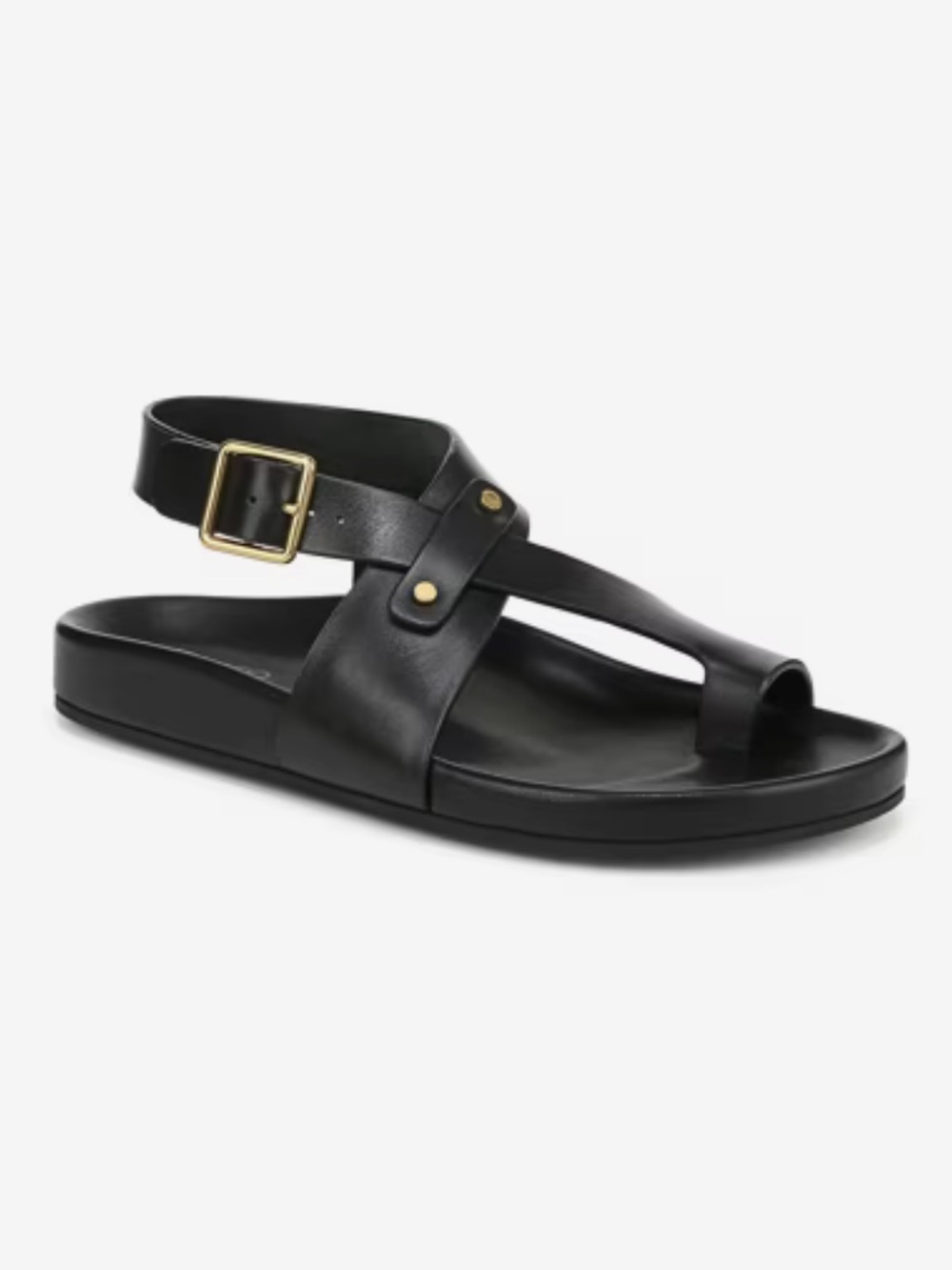 Franco Sarto Black Blair Toe Loop Sandal size 6